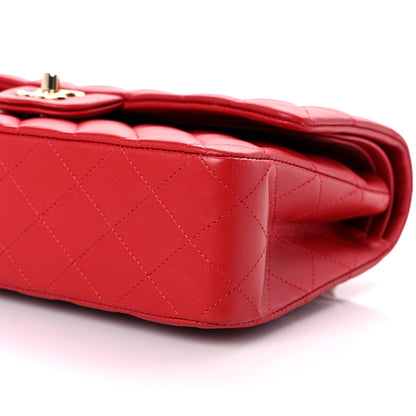 Chanel Lambskin Quilted Medium Double Flap Red 9 of 10