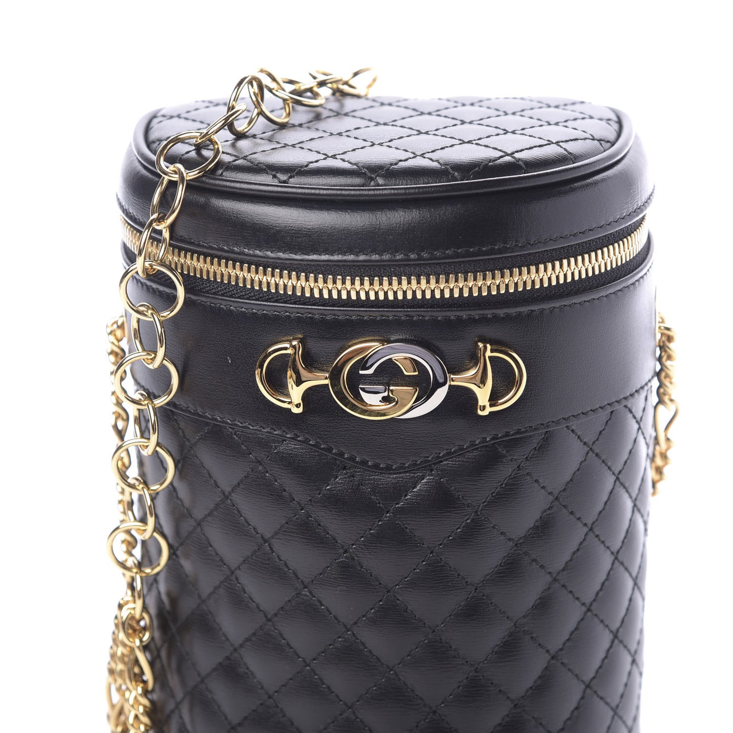 Calfskin Trapuntata Zumi Belt Bag Black