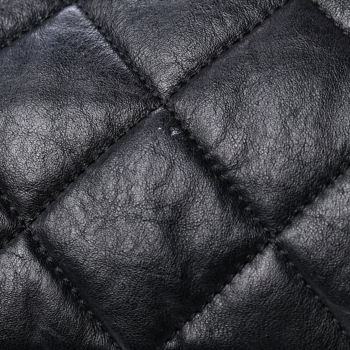 Washed Lambskin Quilted Maxi Chain Around Flap Black