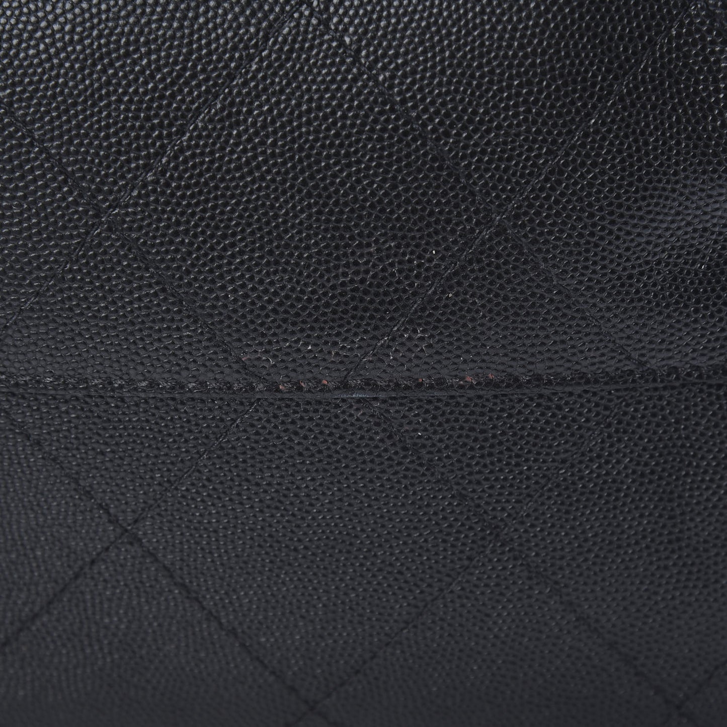 Caviar Stitched Large Shopping Tote Black