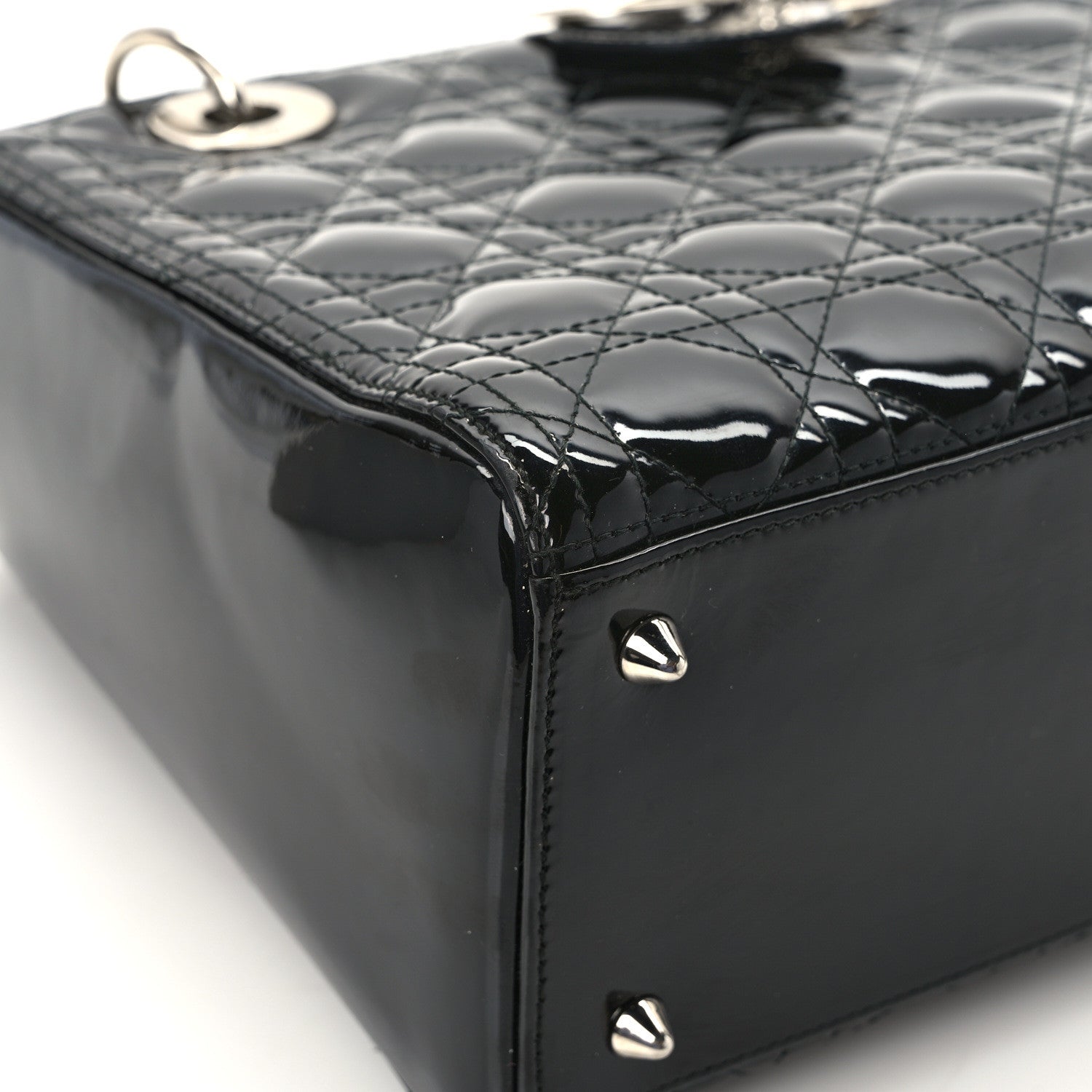 Christian Dior Patent Cannage Medium Lady Dior Black 11 of 12