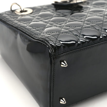 Christian Dior Patent Cannage Medium Lady Dior Black 11 of 12