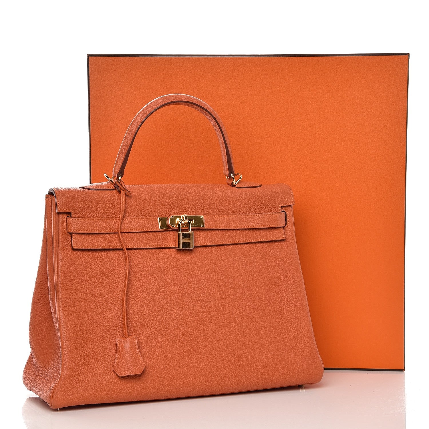 Hermes Togo Kelly Retourne 35 Orange 34 of 34