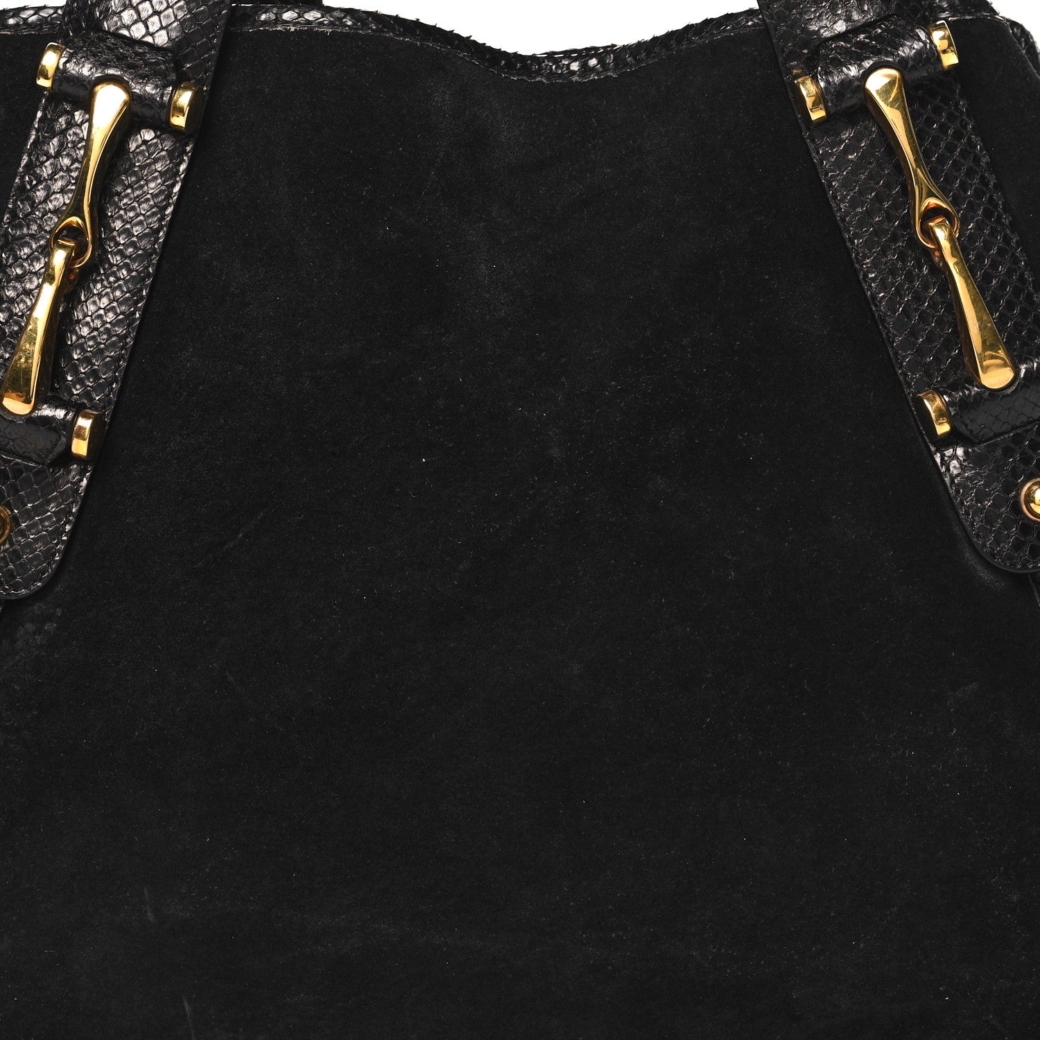 Gucci Snakeskin Suede Medium Pelham Shoulder Bag Black 8 of 11