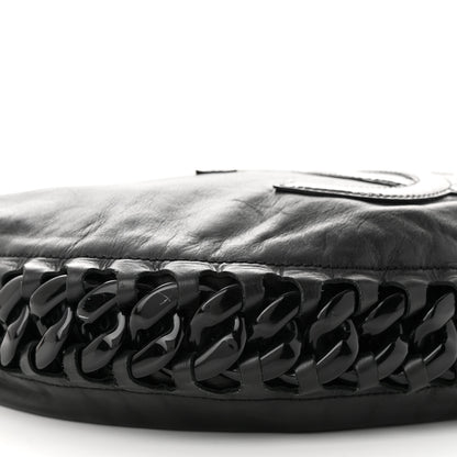 Chanel Calfskin Modern Chain Rhodoid Hobo Black 9 of 10
