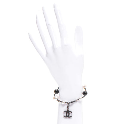Chanel Pearl Beaded Camellia CC Bracelet 2 of 5