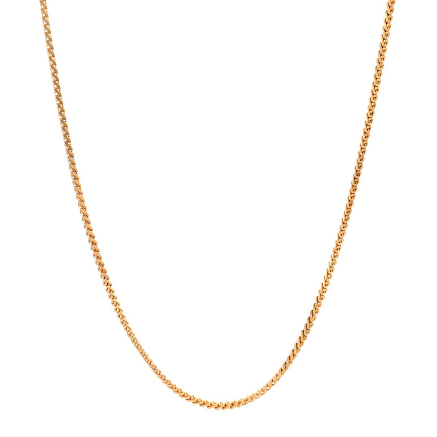 Metal Long Chain Necklace Gold
