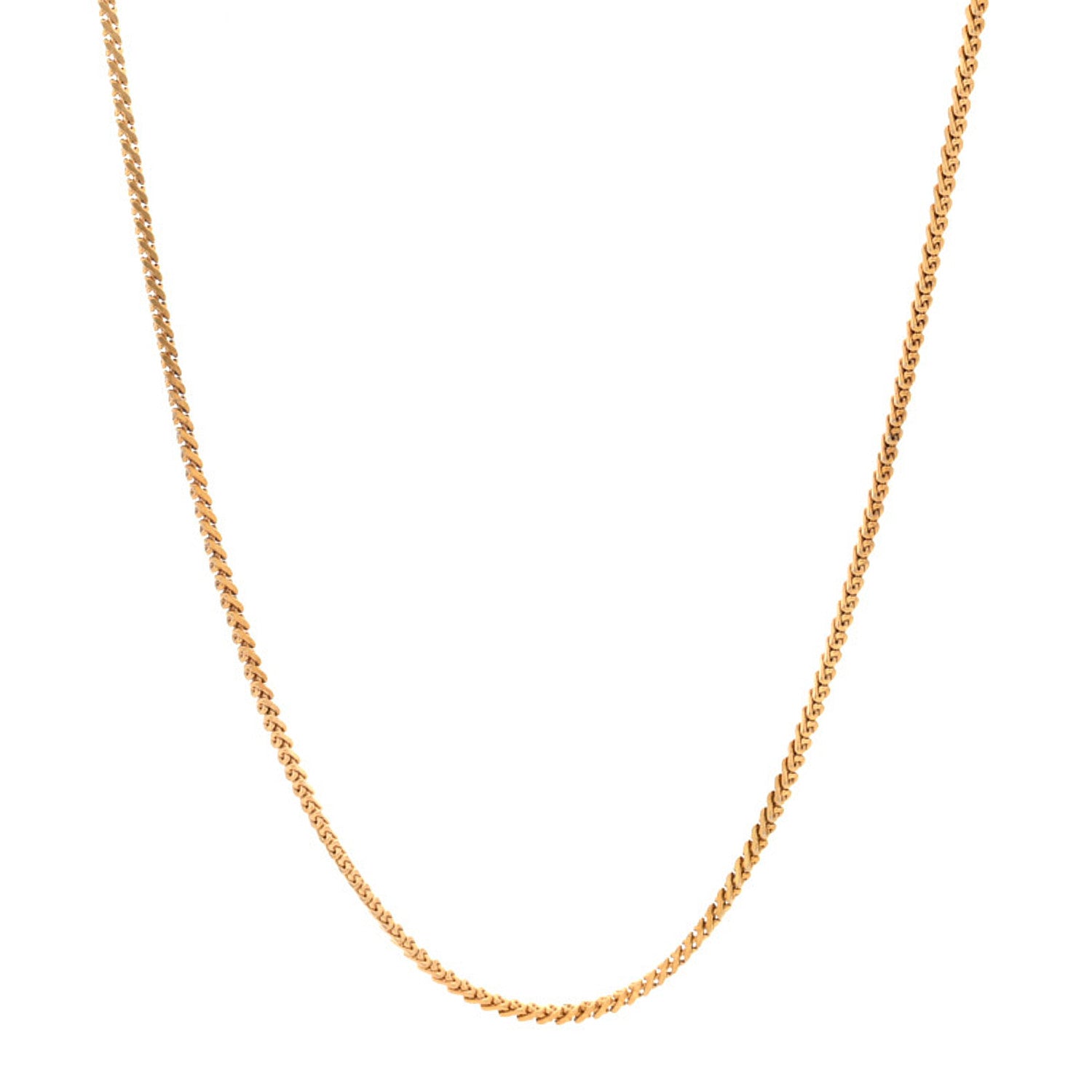Christian Dior Metal Long Chain Necklace Gold 1 of 4
