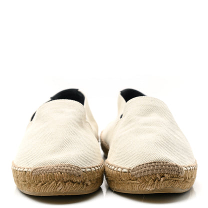 Saint Laurent Canvas Nappa Elba Light Logo Embroidered Espadrilles 39.5 Panna 2 of 8