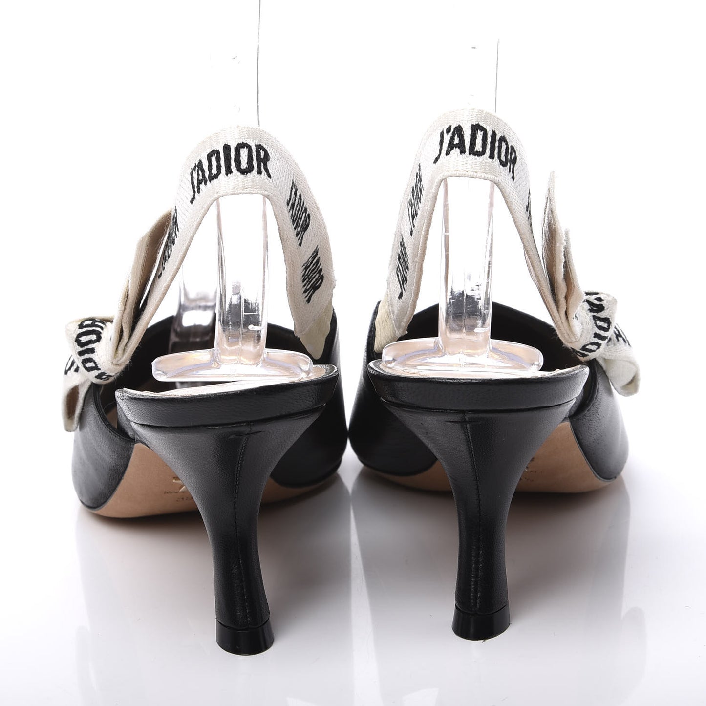 Lambskin Ribbon J'Adior Slingback 65mm Pumps 39.5 Black