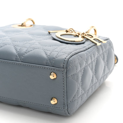 Christian Dior Lambskin Cannage Mini Lady Dior Cloud Blue 10 of 10
