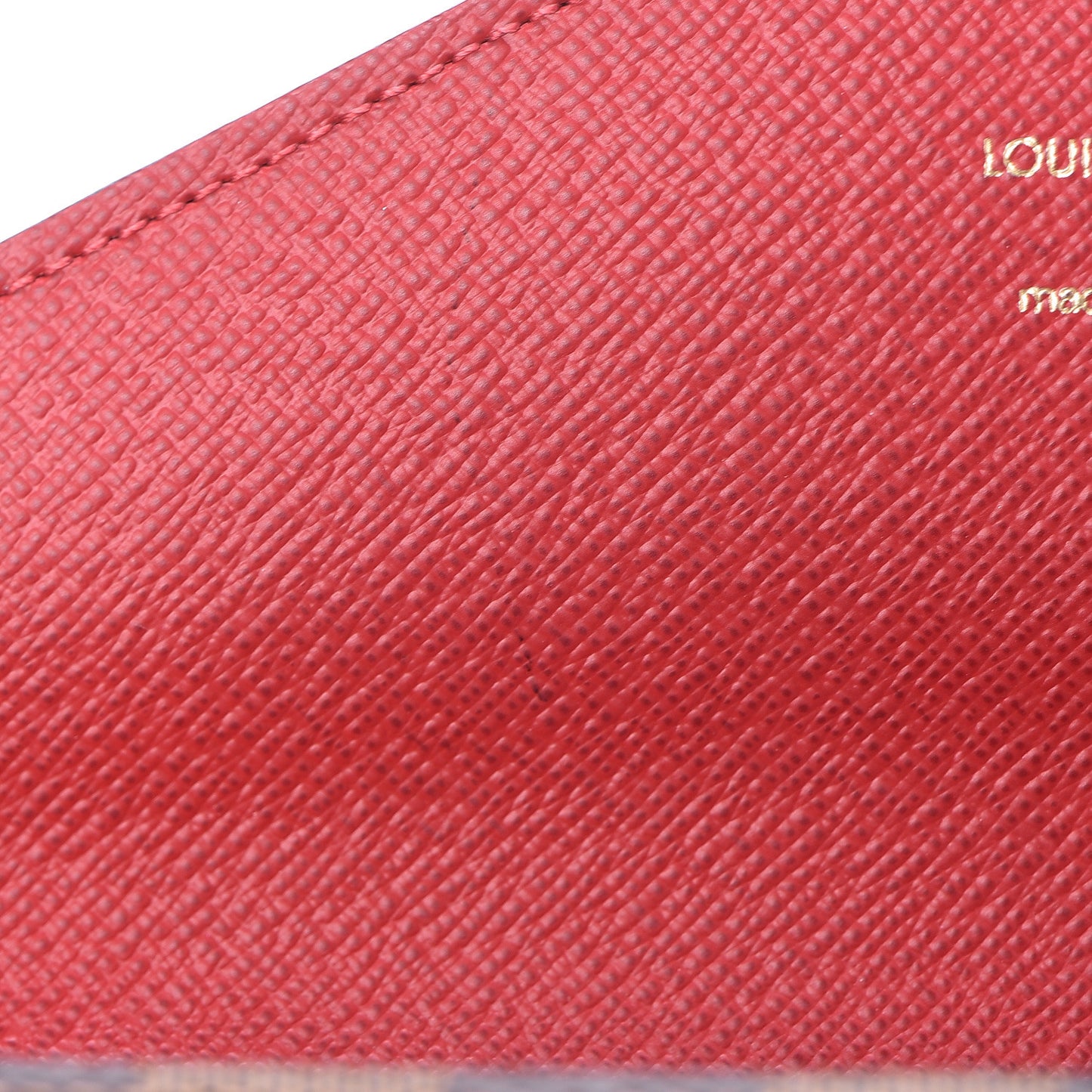 Damier Ebene Josephine Wallet Red
