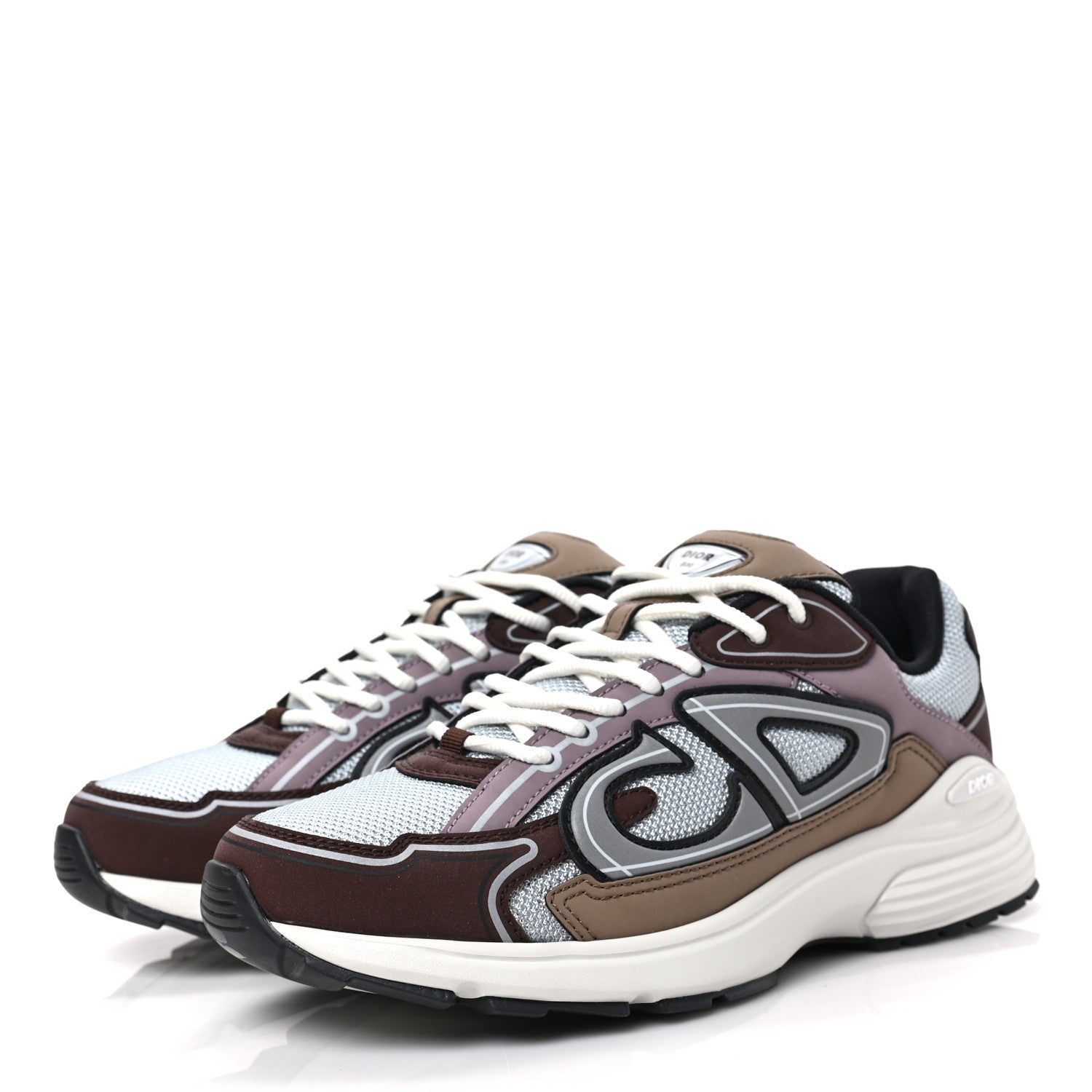 Christian Dior Technical Mesh Calfskin Mens B30 Sneakers 40 Brown 3 of 8