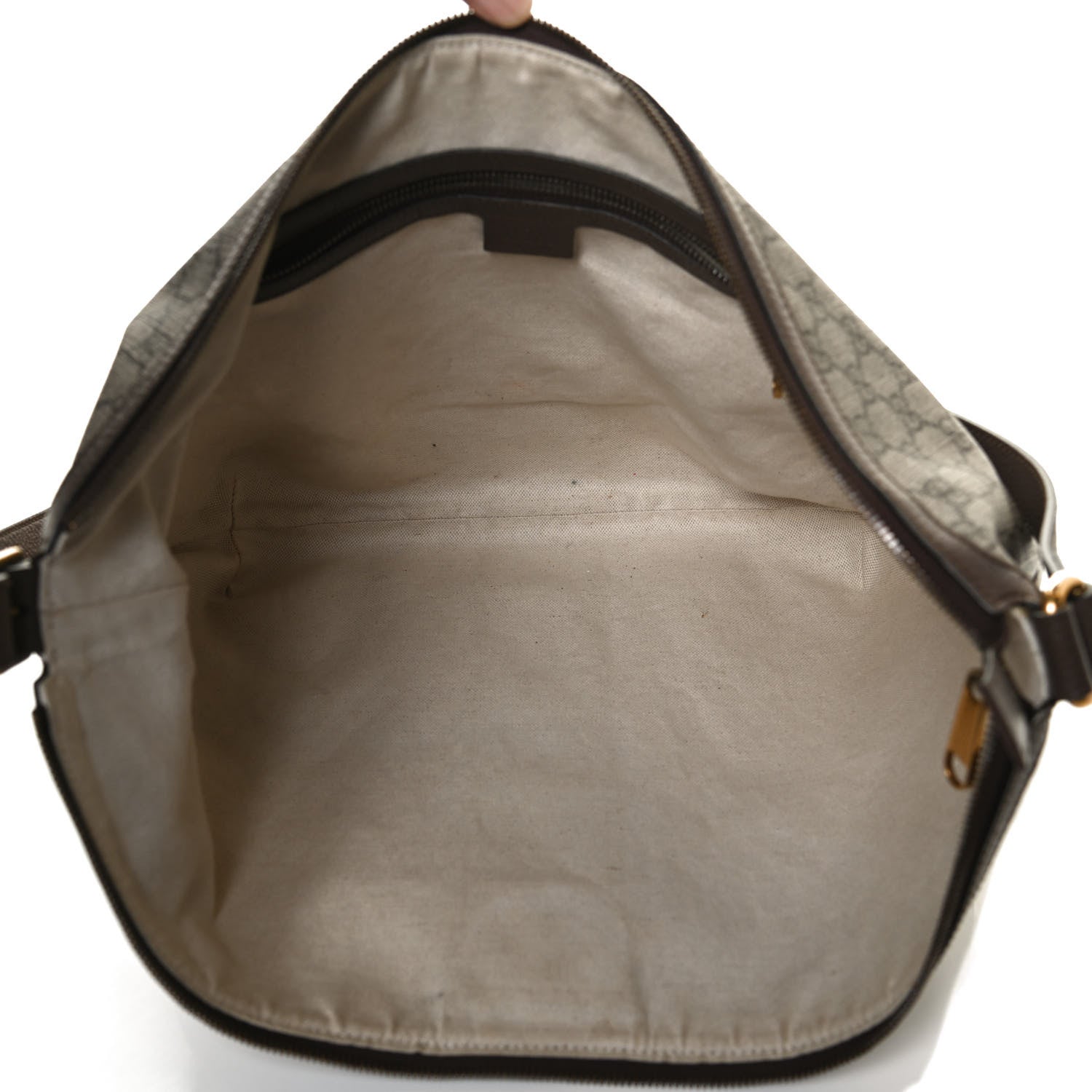 Gucci GG Supreme Monogram Web Ophidia Half Moon Hobo Brown 5 of 15