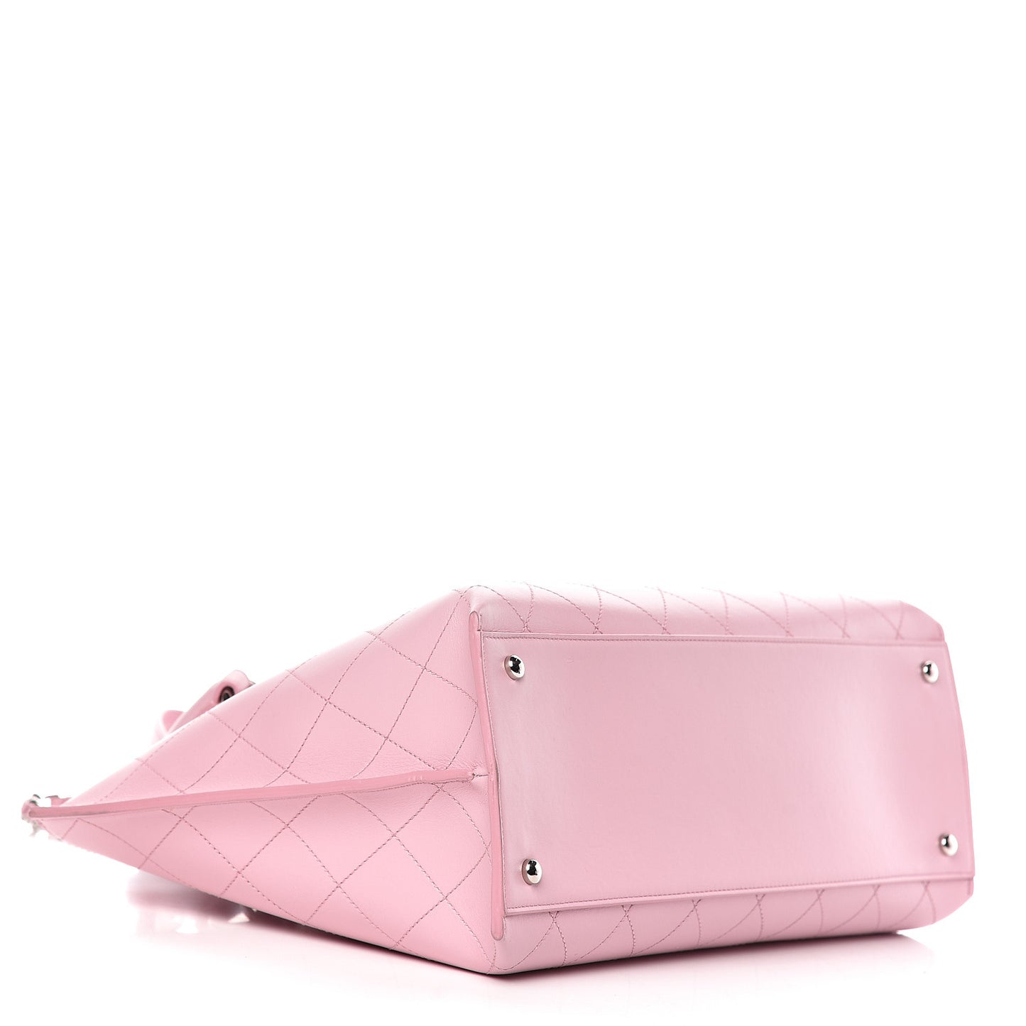 Calfskin Stitch Medium Ring My Bag Shopping Tote Pink