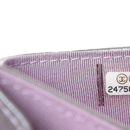 Chanel Iridescent Lambskin Quilted Reissue Flap Card Holder Light Purple 8 of 9