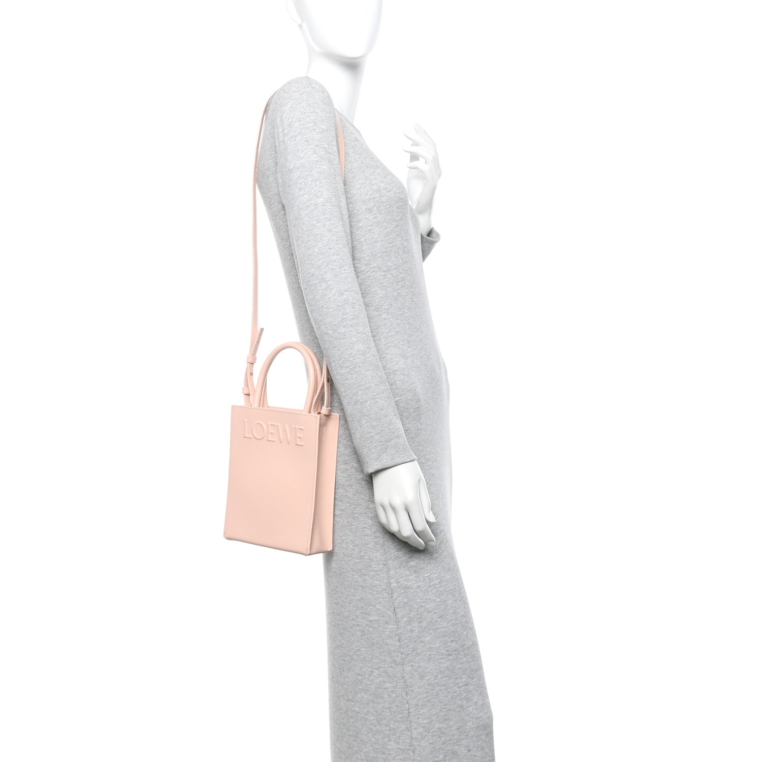 Loewe Smooth Calfskin Logo Small A5 Tote Pink 2 of 9