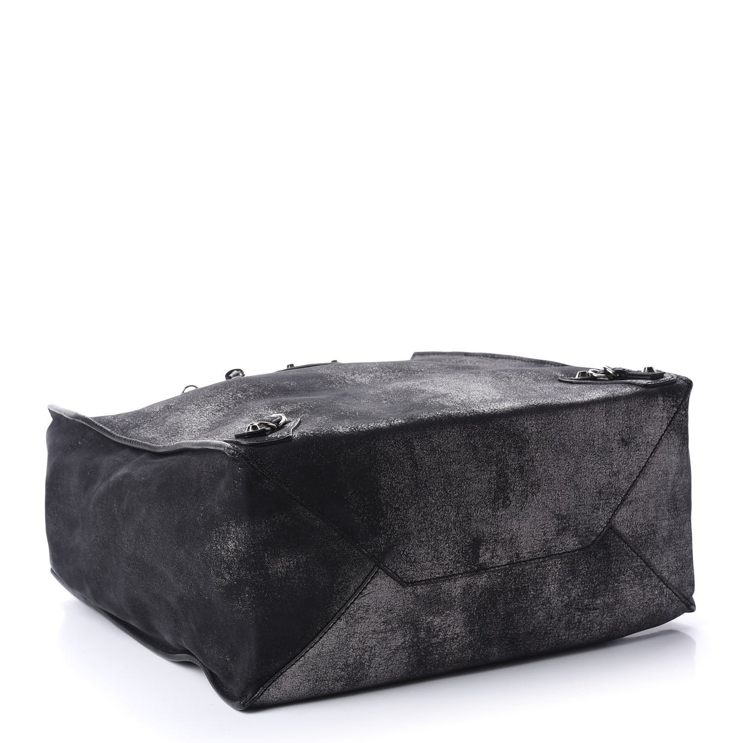 Metallic Calfskin Milkyway Papier A5 Tote Black