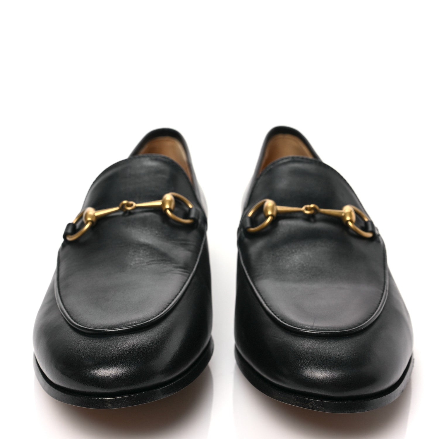 Gucci Calfskin Womens Jordaan Loafers 38 Black 2 of 7