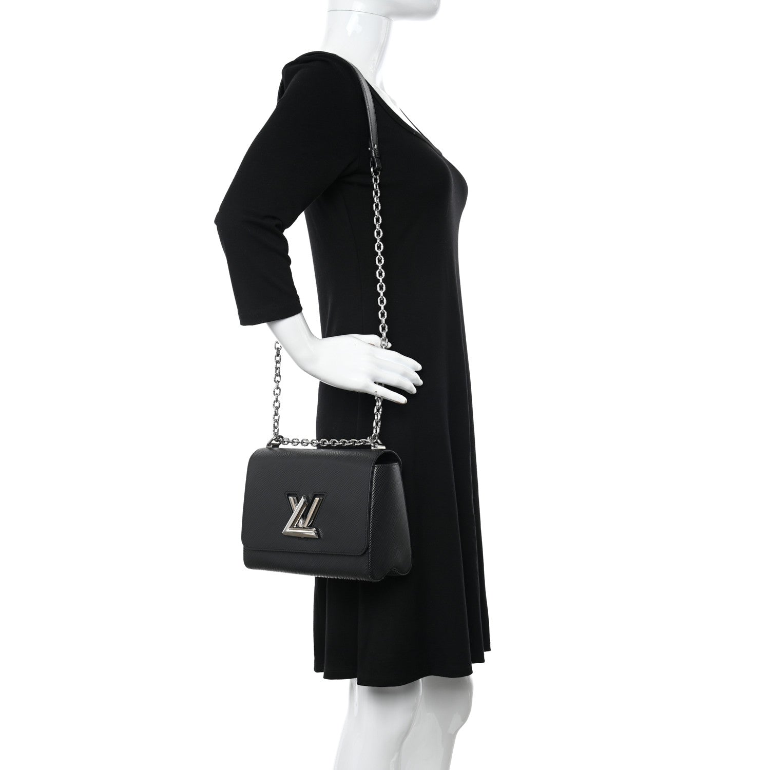 Louis Vuitton Epi Twist Shoulder Bag MM Black 2 of 10
