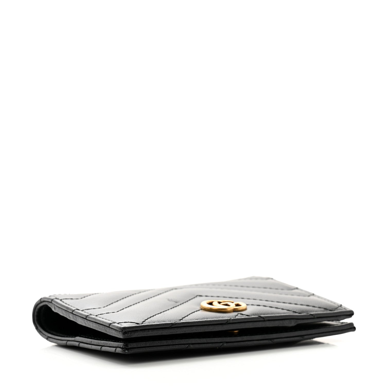 Gucci Calfskin Matelasse GG Marmont Passport Case Black 4 of 7