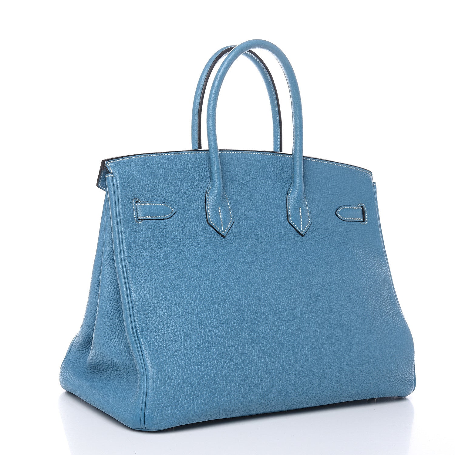 Hermes Taurillon Clemence Birkin 35 Blue Jean 4 of 29