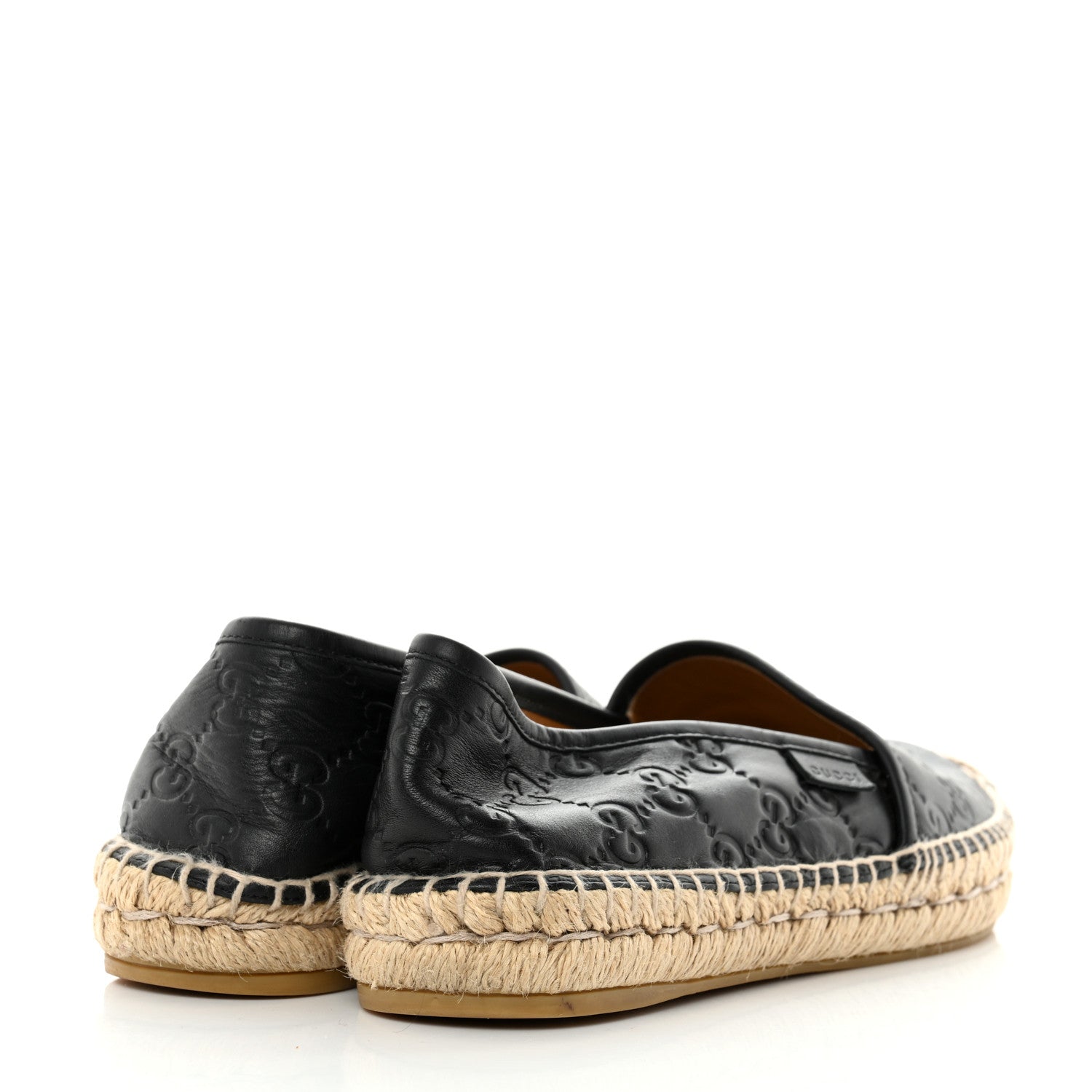 Gucci Guccissima Signature Espadrilles 37.5 Black 3 of 9