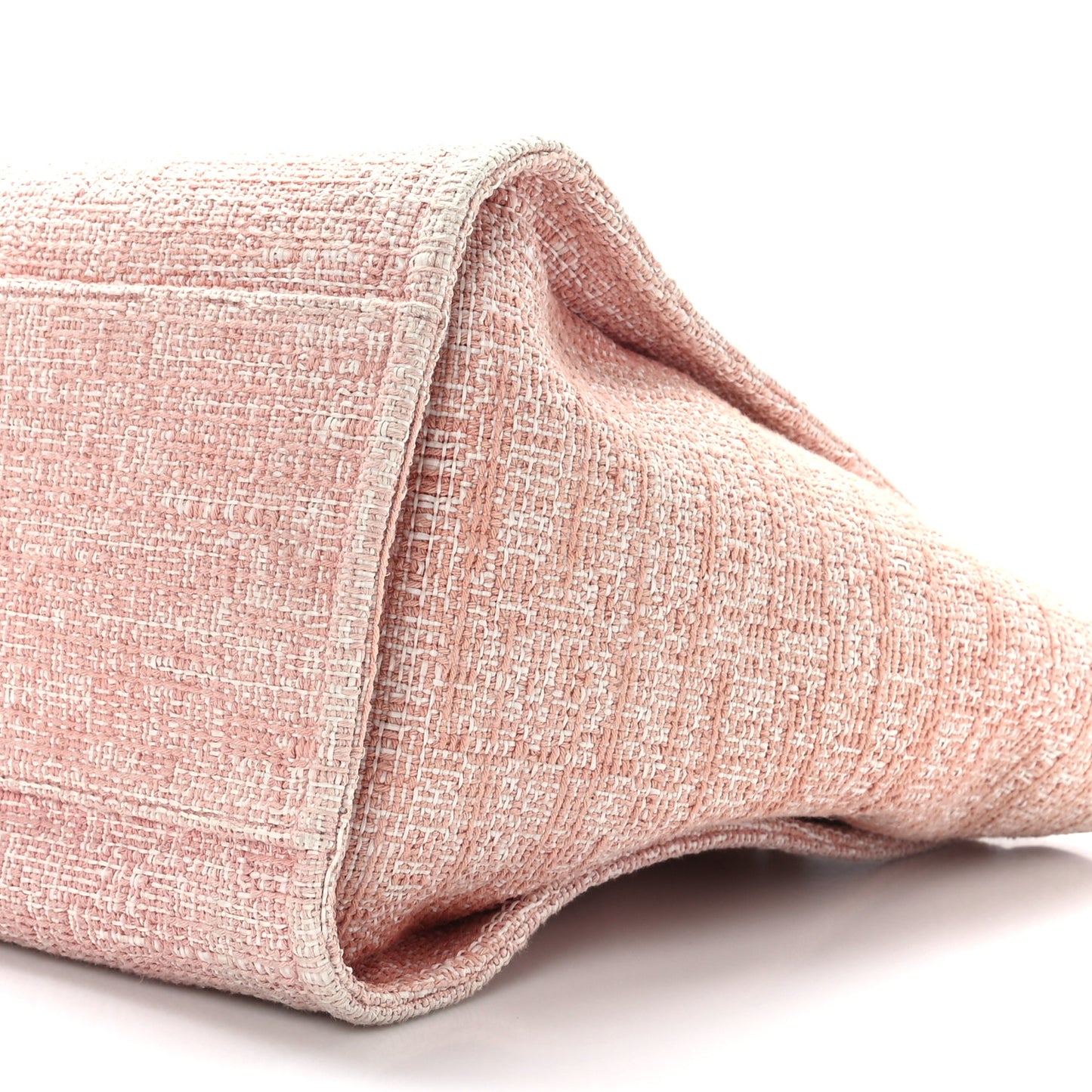 Straw Lurex Large Deauville Tote Pink
