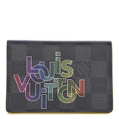 Louis Vuitton Damier Graphite Logo Pocket Organizer Yellow 1 of 7