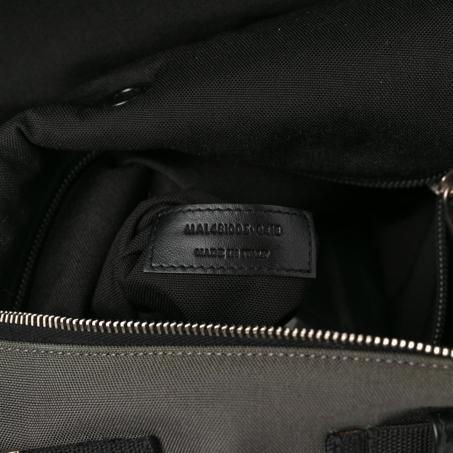 Saint Laurent Canvas Calfskin Rivington Race Convertible Backpack Storm 7 of 10