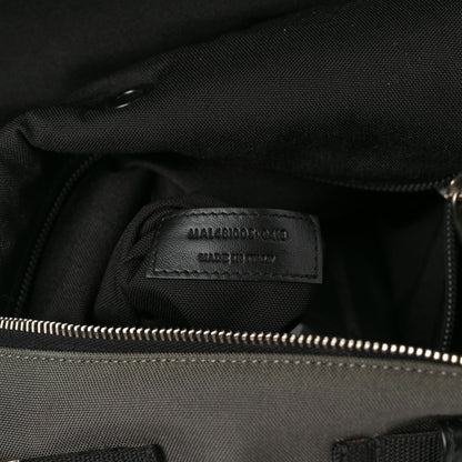 Saint Laurent Canvas Calfskin Rivington Race Convertible Backpack Storm 7 of 10
