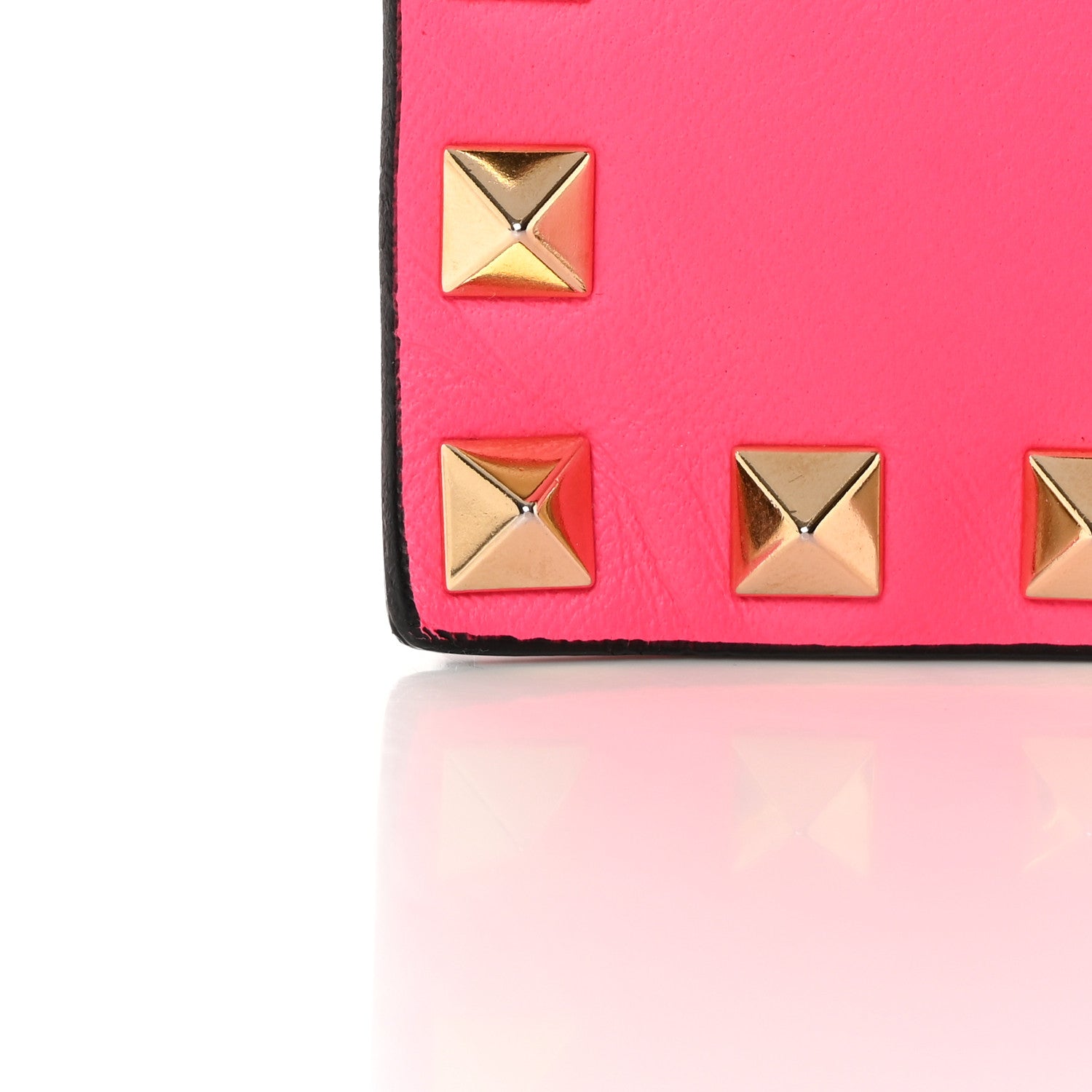 Valentino Garavani Nappa Rockstud Wristlet Clutch Fuxia Fluo 10 of 19