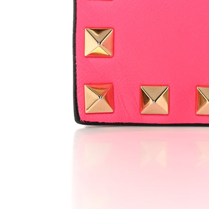 Valentino Garavani Nappa Rockstud Wristlet Clutch Fuxia Fluo 10 of 19