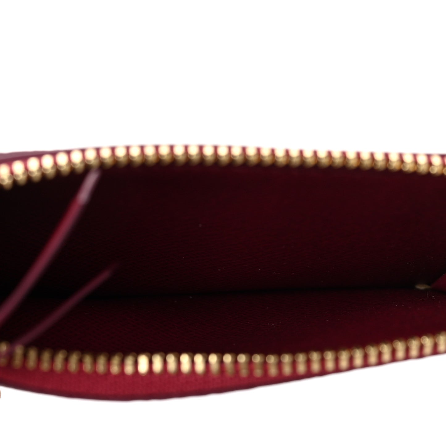 Monogram Zipped Card Holder Fuchsia