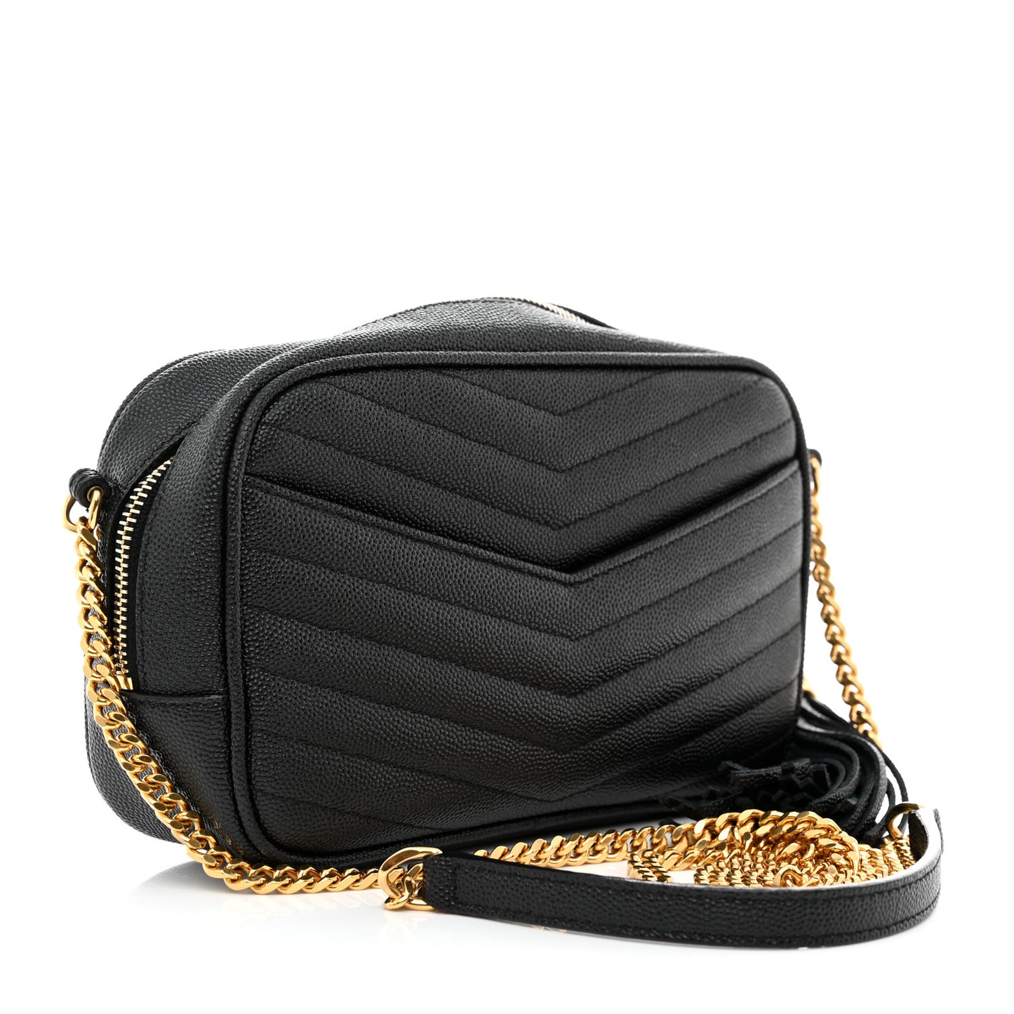 Grain De Poudre Matelasse Monogram Mini Lou Camera Bag Black