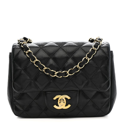 Chanel Lambskin Quilted Mini Square Flap Black 1 of 12