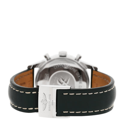 Breitling Stainless Steel Calfskin 43mm Transocean Chronograph 1461 Annual Calendar Automatic Watch Silver A19310 3 of 4