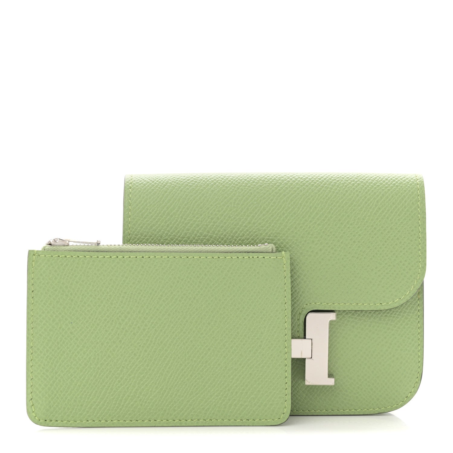 Hermes Epsom Constance Slim Wallet Vert Criquet 2 of 8