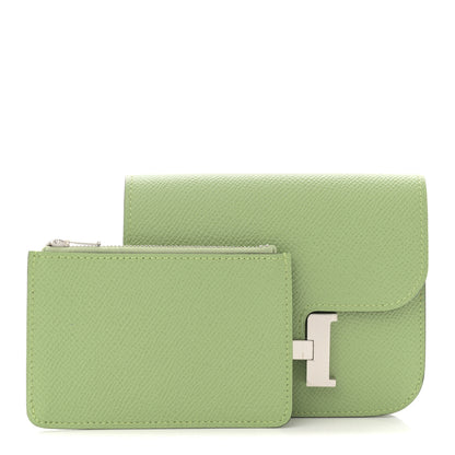 Hermes Epsom Constance Slim Wallet Vert Criquet 2 of 8