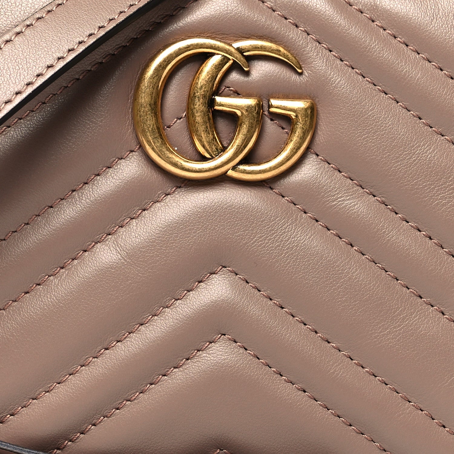 Gucci Calfskin Matelasse Mini GG Marmont Chain Shoulder Bag Porcelain Rose 5 of 11