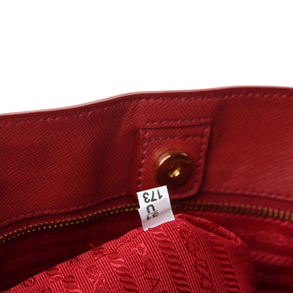 Prada Saffiano Lux Large Tote Fuoco 12 of 13