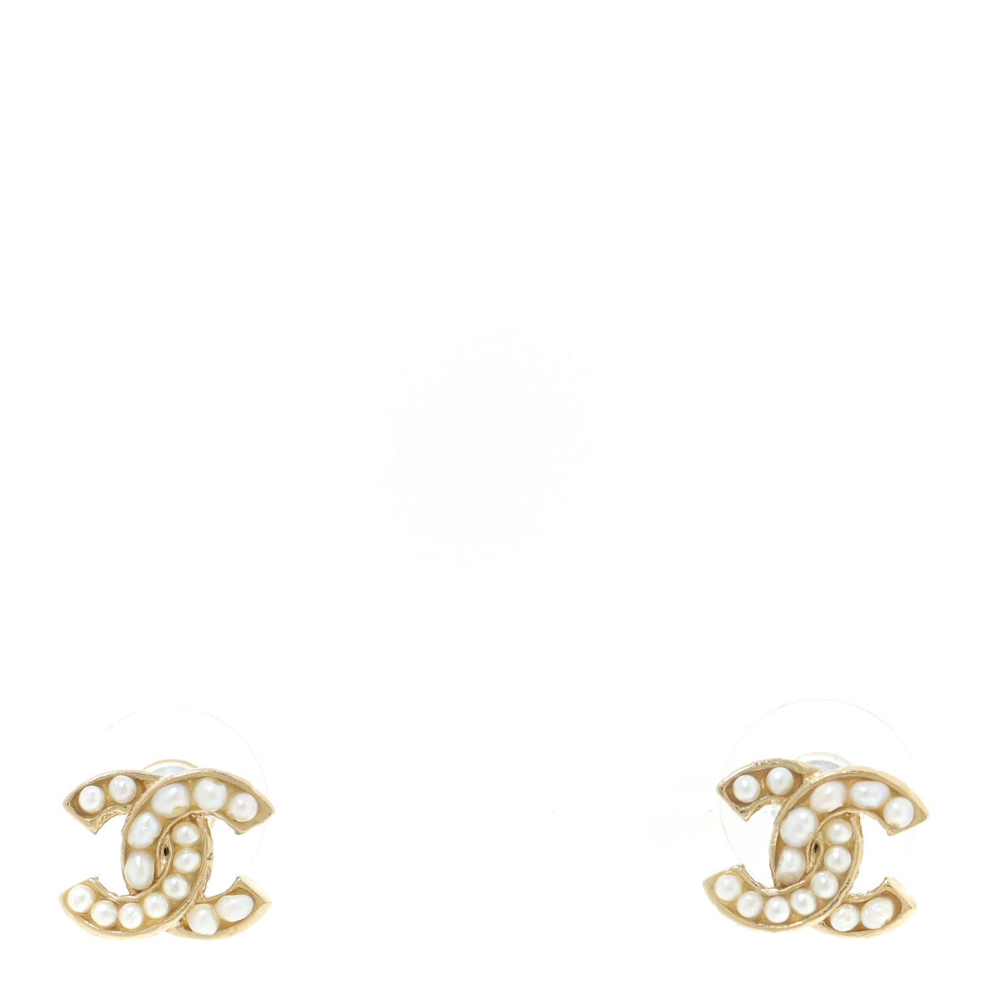Pearl CC Earrings Gold