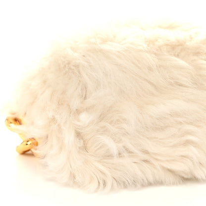 Bottega Veneta Shearling Lambskin The Pouch Chain White 9 of 10