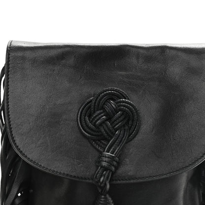 Saint Laurent Lambskin Fringe Small Anita Crossbody Bag Black 9 of 9