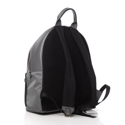 Fendi Nylon Calfskin Faces No Words Emoticon Backpack Grey Black 3 of 10