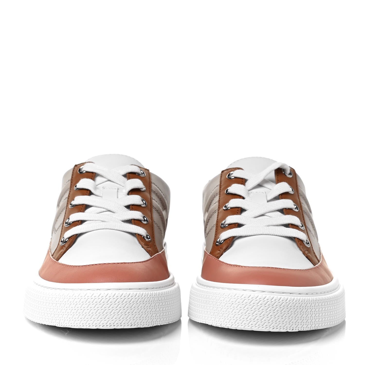 Hermes Calfskin Deep Sneakers 39.5 Multicolor White Gomme 2 of 9