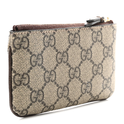 Gucci GG Supreme Monogram Web Ophidia Zip Key Pouch Brown 3 of 8