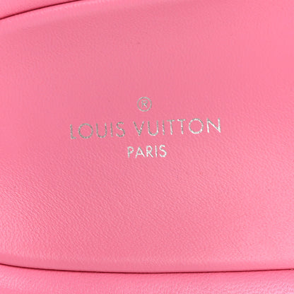 Louis Vuitton Lambskin Embossed Monogram Jumbo Flatform Mule Sandals 38 Rose Pop 8 of 10