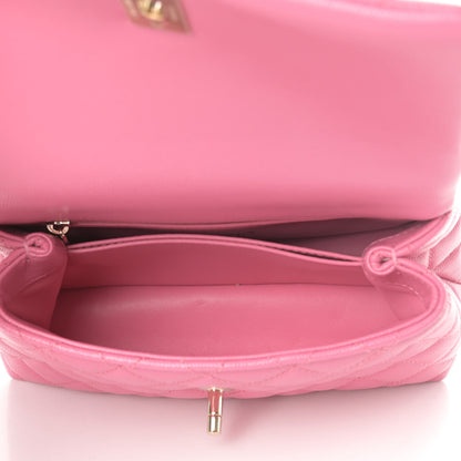 Chanel Caviar Lizard Embossed Quilted Mini Coco Handle Flap Pink 5 of 11