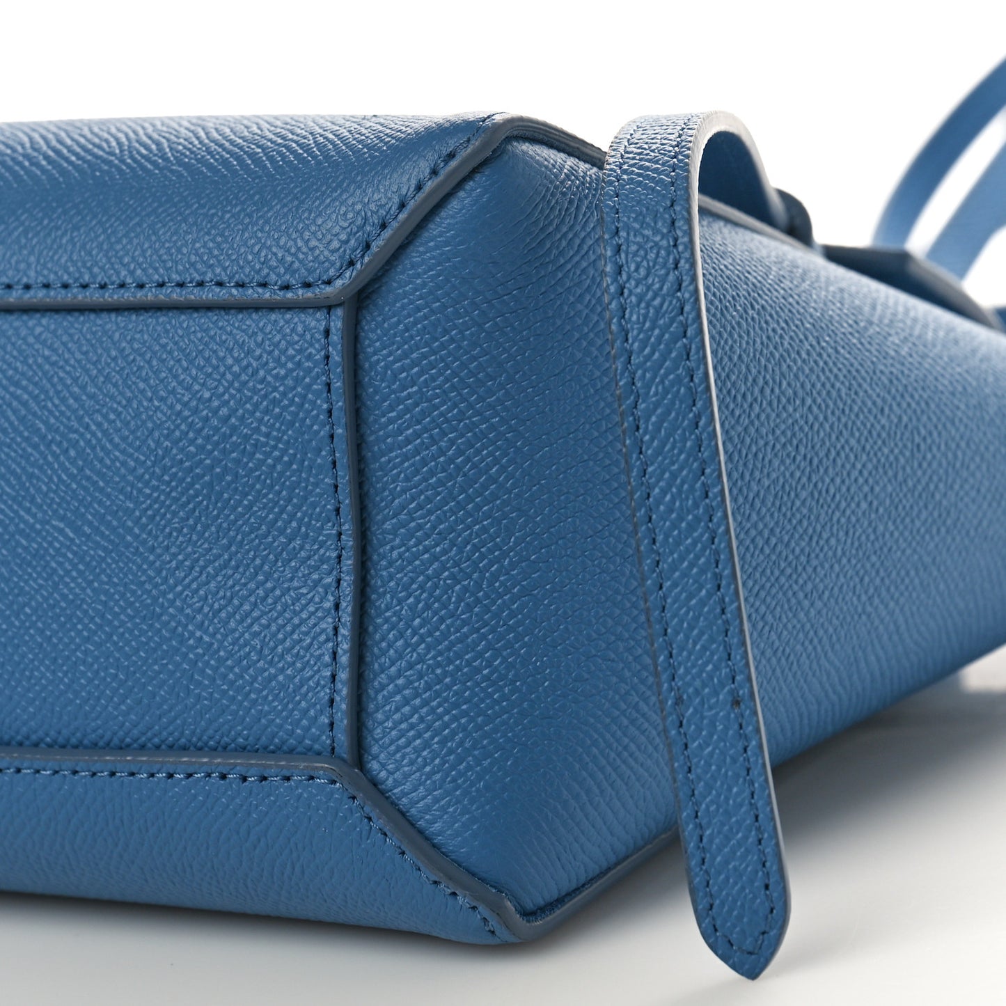 Grained Calfskin Nano Belt Bag Azure